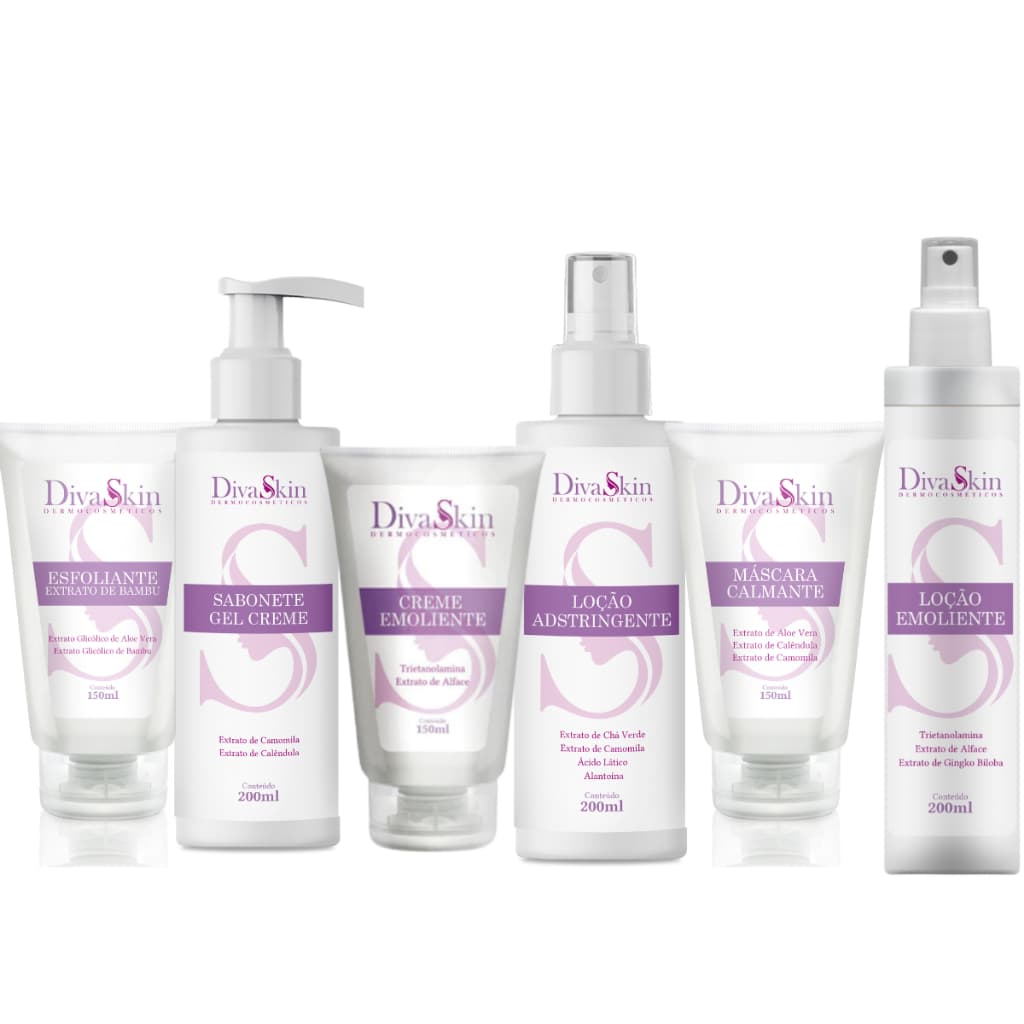 Kit Limpeza De Pele Profunda Profissiona 6 itens- Diva Skin