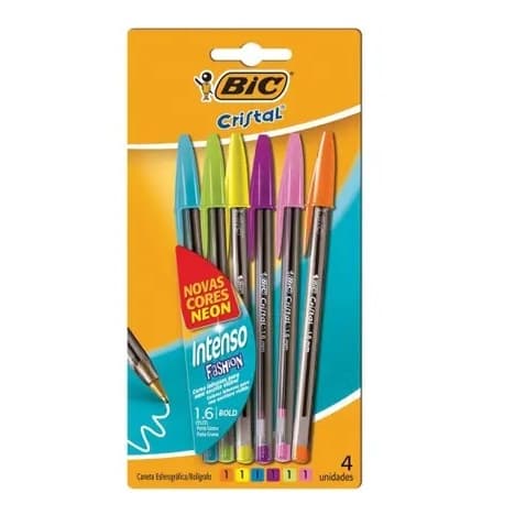 CANETA CRISTAL INTENSO C/6 UN BIC