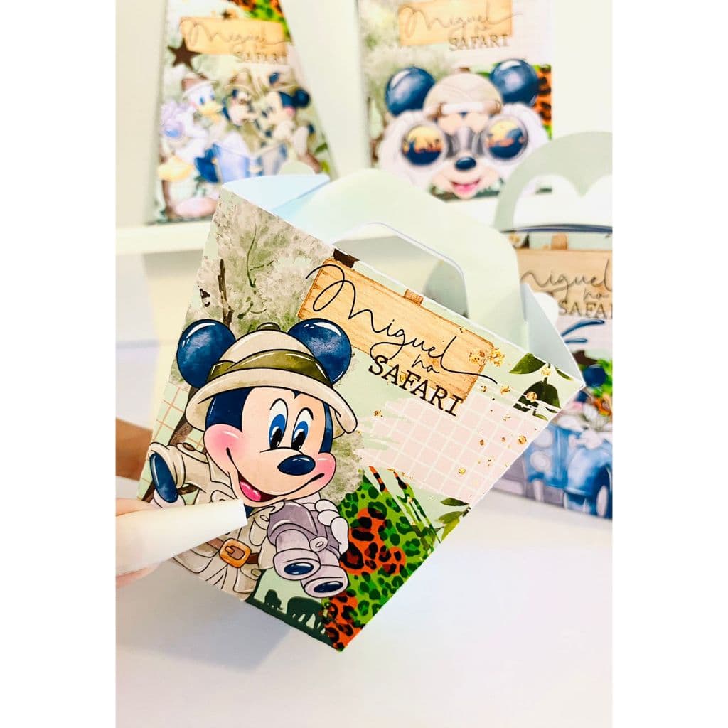Pegue e monte Mickey Safari , personalizado com nome e idade
