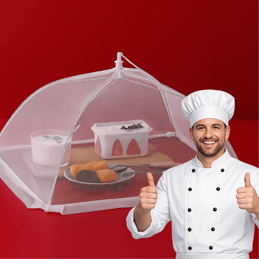 Kit Protetores Tela 1/2/3/4 Com Mosquiteiro P/ Alimentos Anti Inseto Frutas Bolo Telado Cobertura Portátil
