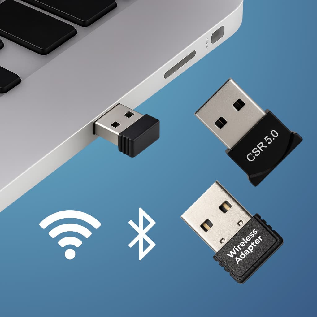 Kit conectividade Wi-Fi + Bluetooth adaptador USB compacto facil conexão sem fio 950Mbps BT5.0