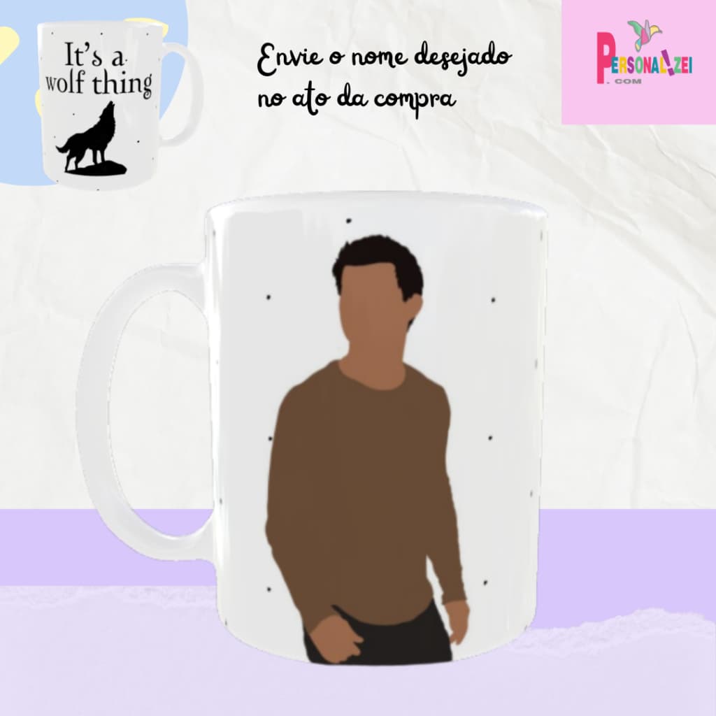 Caneca Personalizada Porcelana Jacob Crepúsculo Xícara Personalizada Crepúsculo Jacob Caneca Jacob