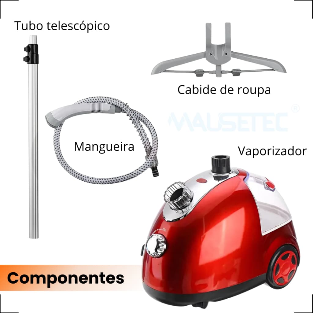 Passadeira e Higienizador Vertical a Vapor 1.3L Steam Clean Desamassa e Higieniza