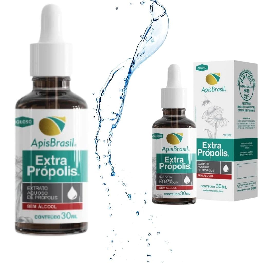 Própolis Sem Álcool Extrato de Própolis Verde Aquoso 11% Apis Brasil 30ml Própolis Puro Sem Álcool Apis