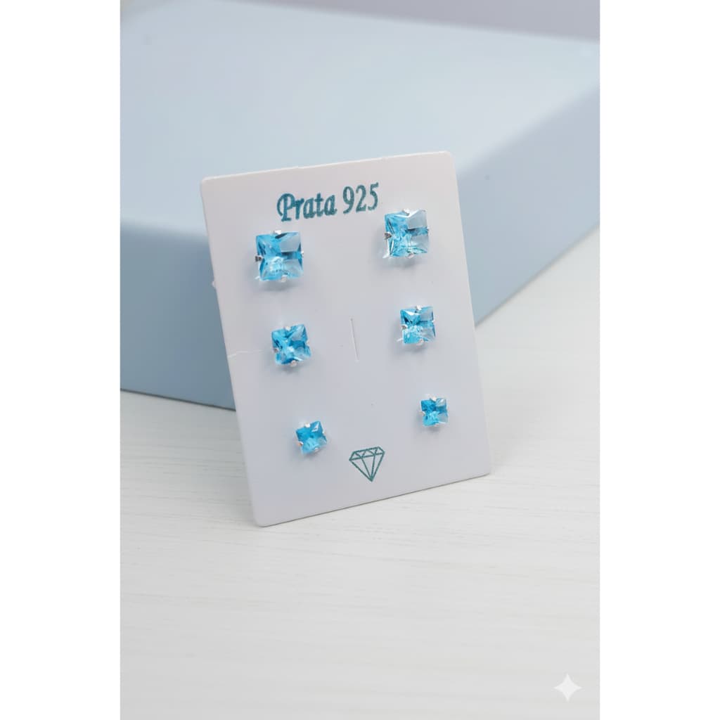 Brincos Coração Zircônia Ponto De Luz Prata 925 - Kit 3 Pares 3mm 4mm 5mm Cristal Legítimo - Delicado e Versátil