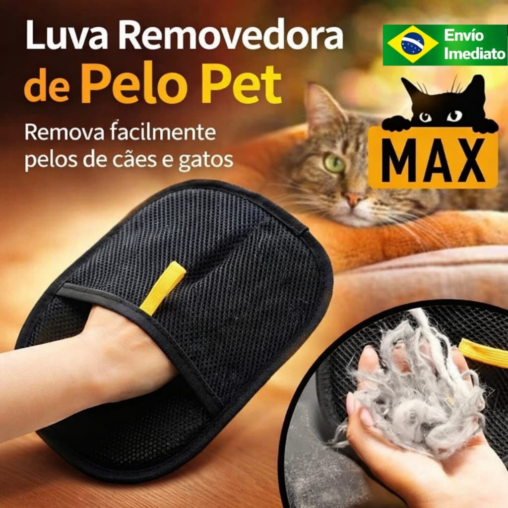 Removedor de pelos de pet luvas para remoção de pelos com eletricidade estática escova dupla face