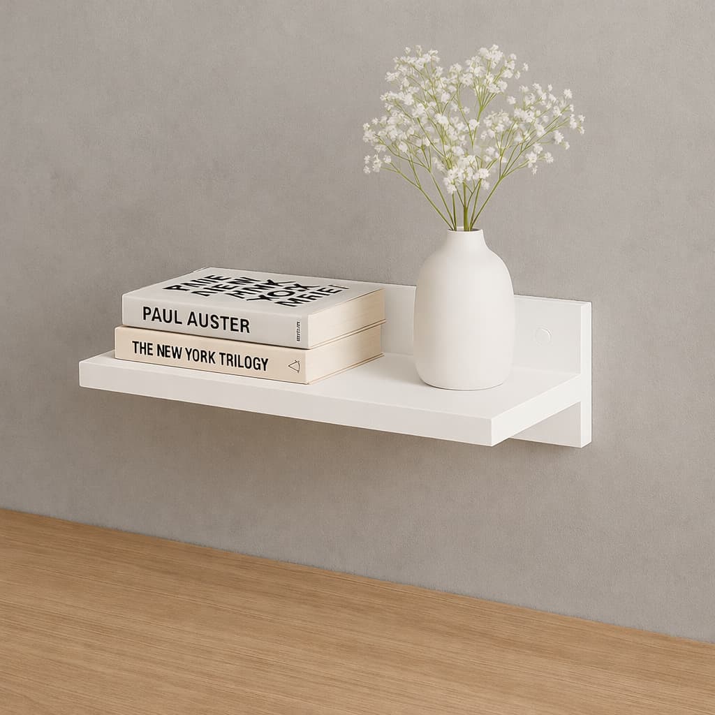 Prateleira T MDF 30x10x10 cm Decorativa Moderna Para Sala Quarto