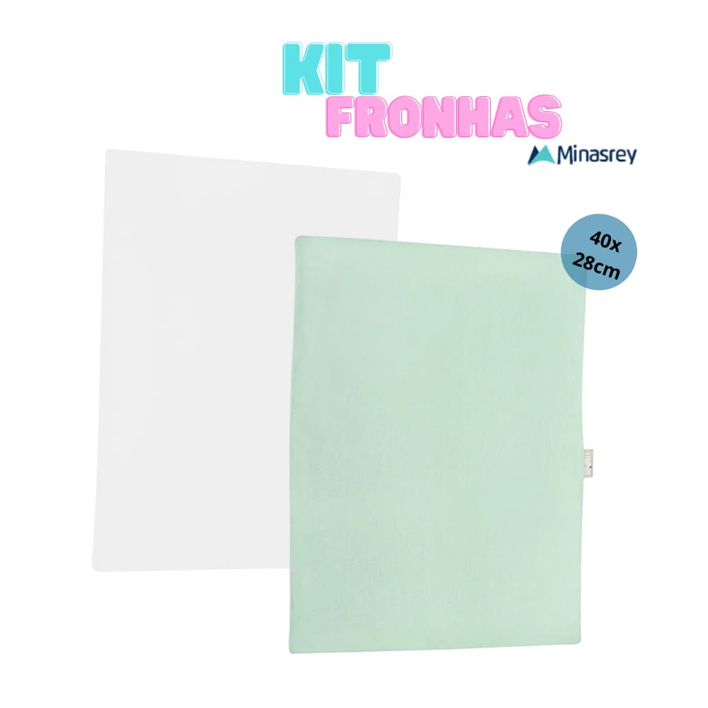 Kit Fronha Lisa Infantil 100% Algodão Minasrey 28x40cm Para Travesseiro Berço Bebê Menino Menina