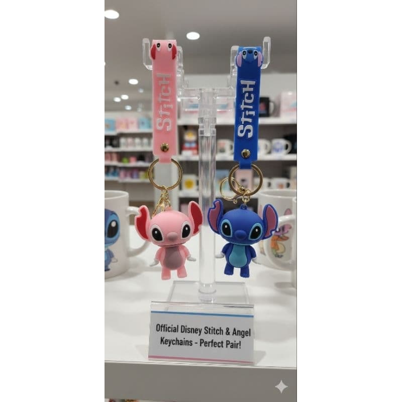 Kit 02 Chaveiros Lilo & Stitch Ohana - Personagens Duas Unidades