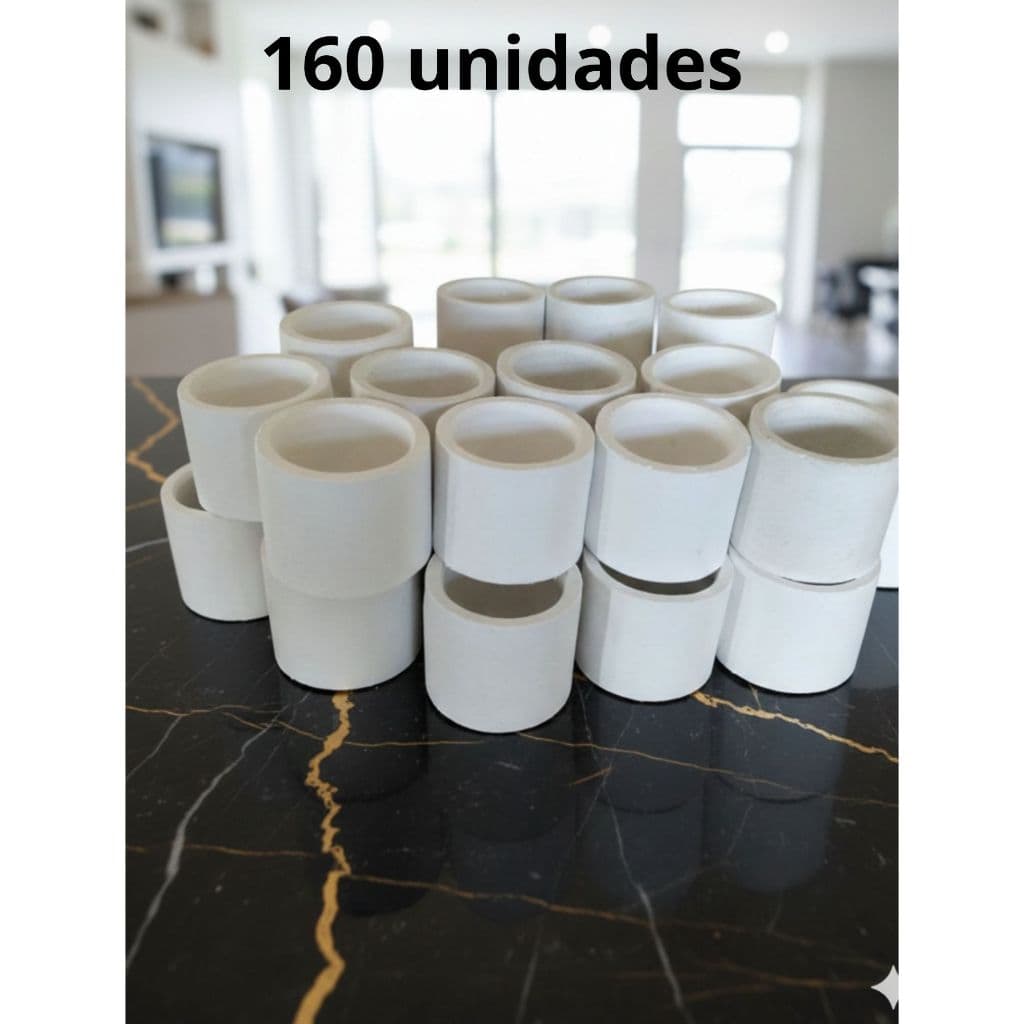 KIT 160 vasinhos REDONDO de gesso para presentes e Lembrancinhas porta-velas e suculenta