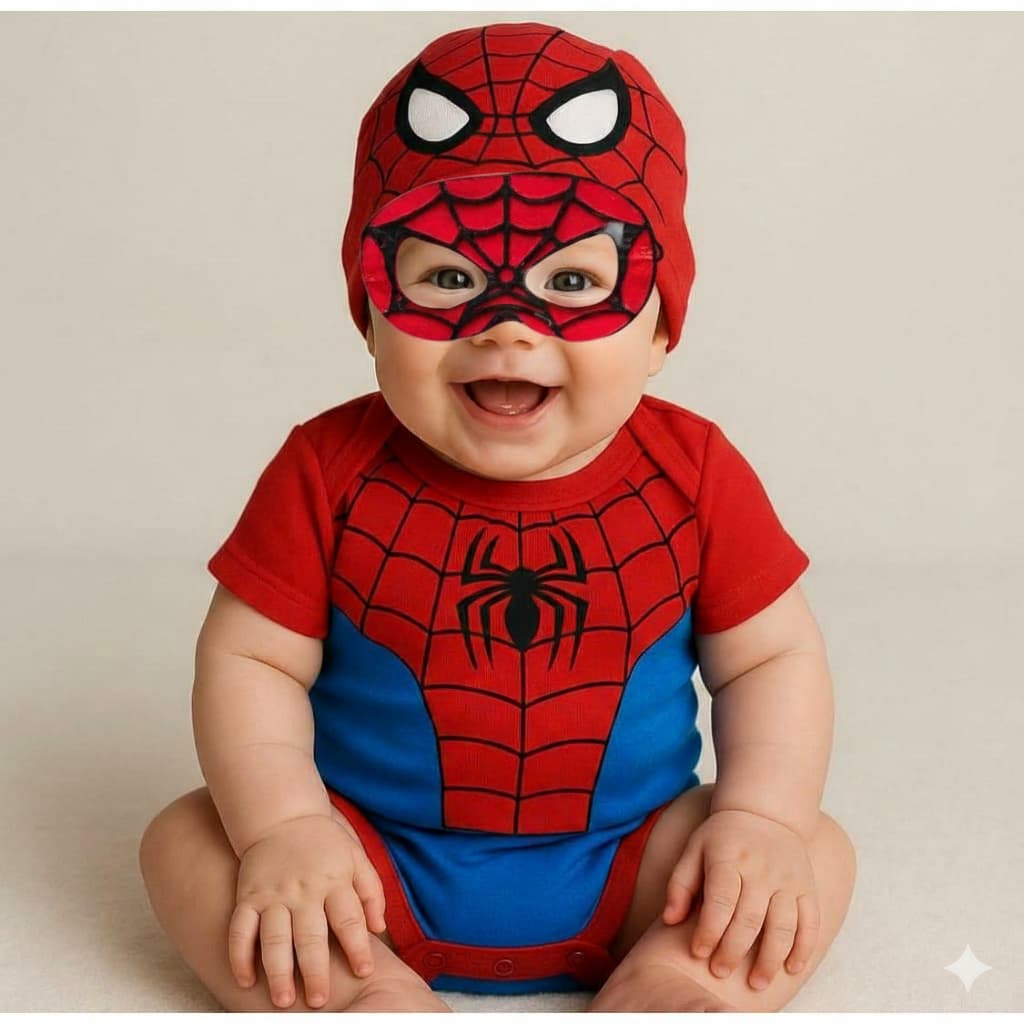 Body Mesversário Bebê Homem Aranha Novo