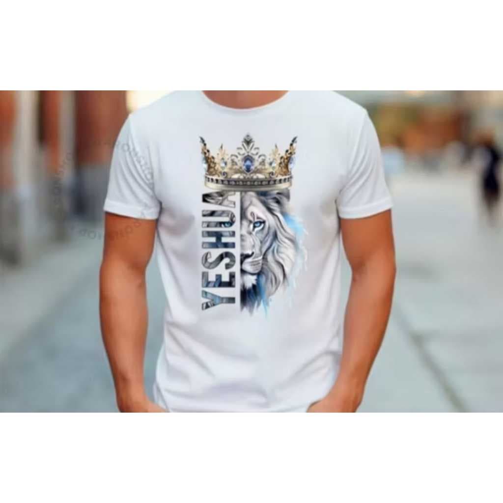 Camiseta Masculina Estampada Leão Camisa Masculina 100% Algodão