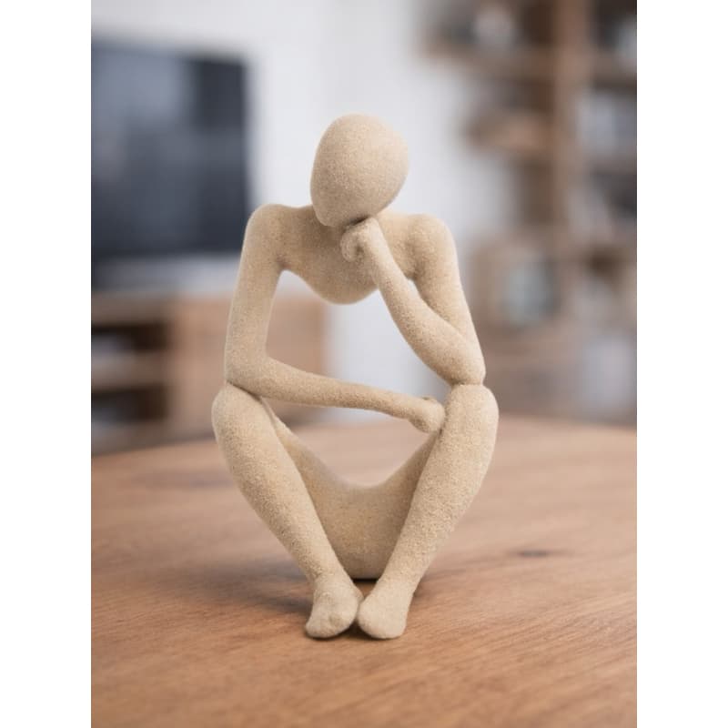Estátua Nobody, estátua pensativa, estátua decorativa, decoração para casa