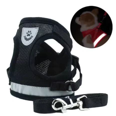 Peitoral Mais a Guia para Cachorro Coleira Para Caes E Gatos Colete Regulavel Super Confortavel Pet Otima Qualidade