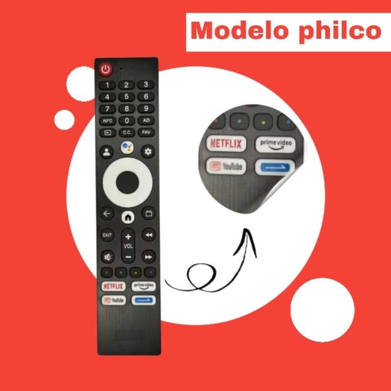 Controle Remoto Compatível Tv Philco Ptv65g3bgtssbl PTV50G2SGTSSBL Tv Smart 4k S/ Voz envio imediato