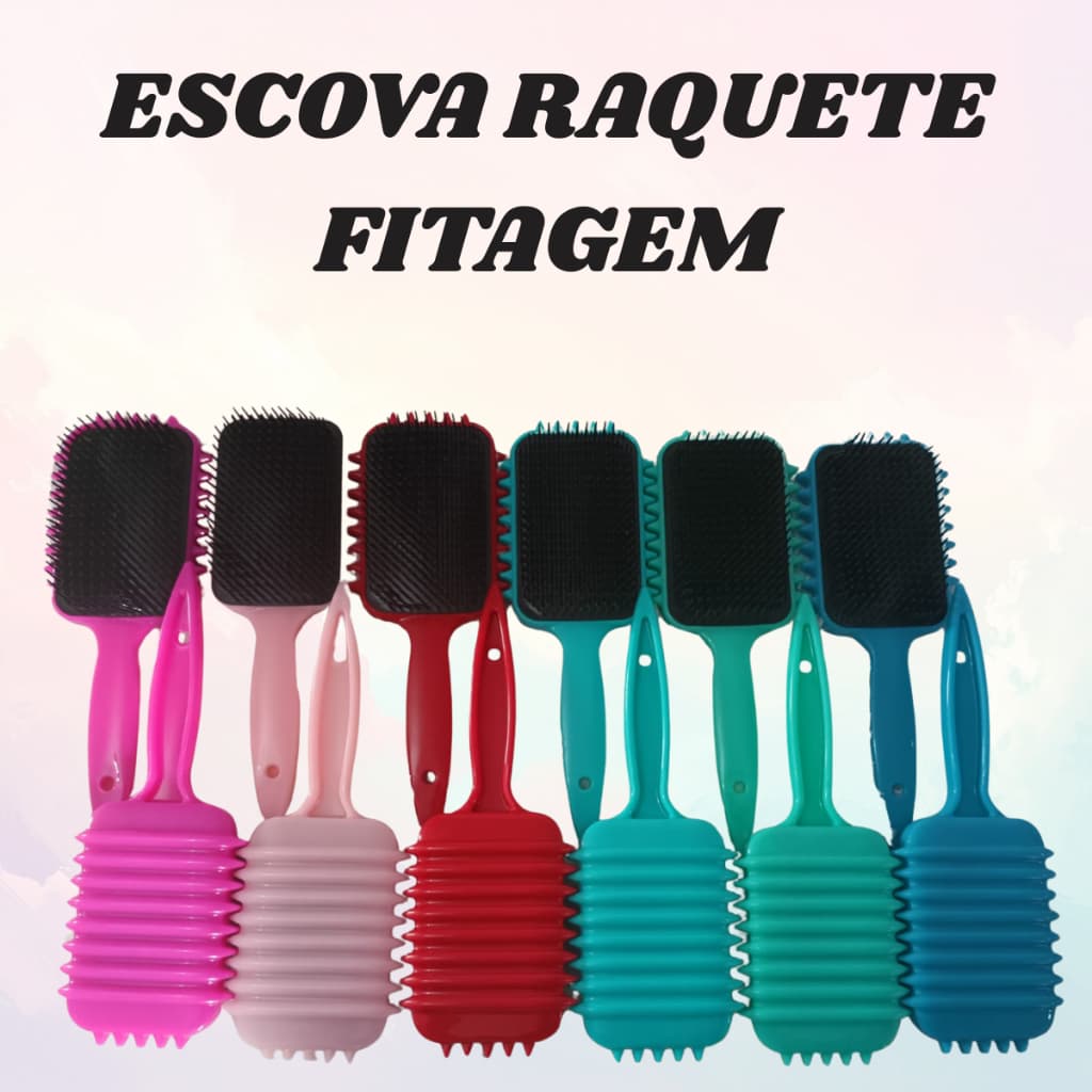 Escova Raquete De Ondulação Com Pontas Para Reduzir Puxar E Separar Cachos Perfeitos e