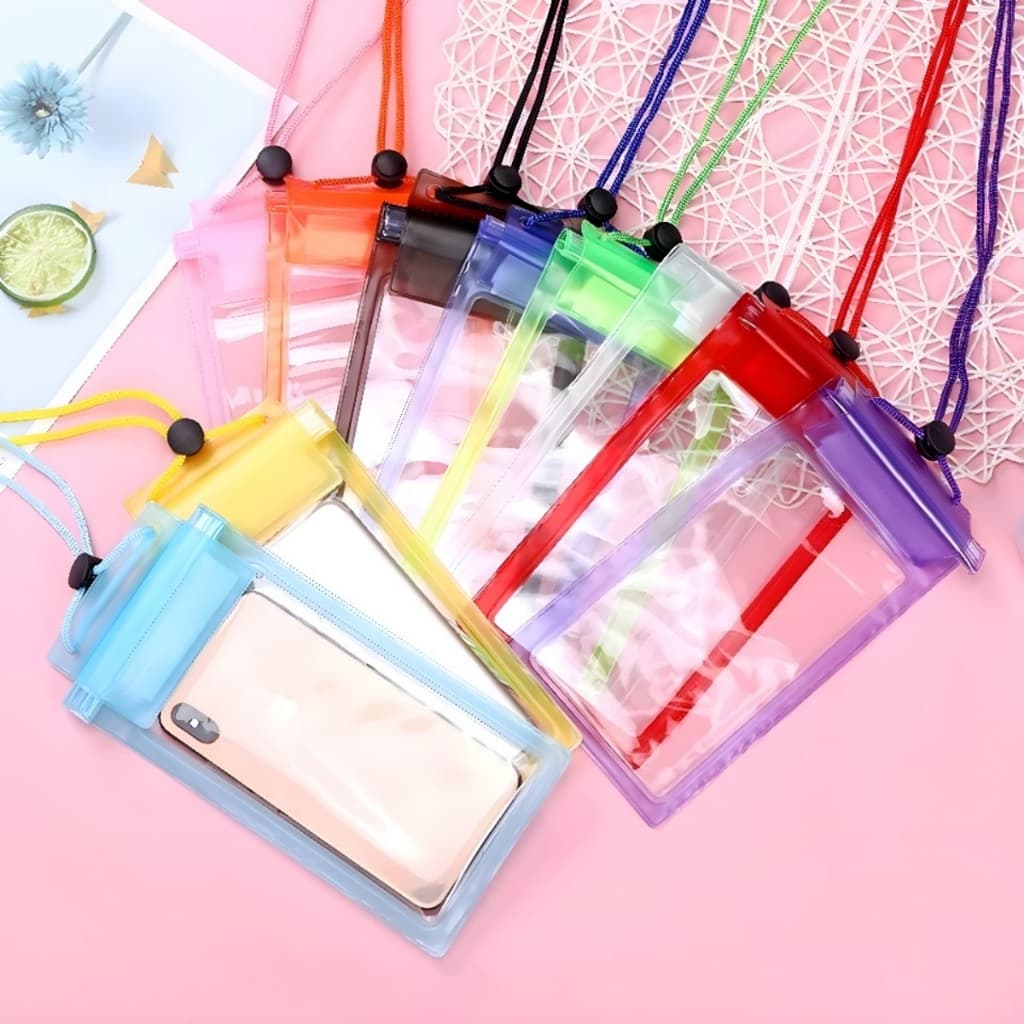 Capa Bolsa Protetora Impermeável Transparente Para Celular Universal a Prova D'Água