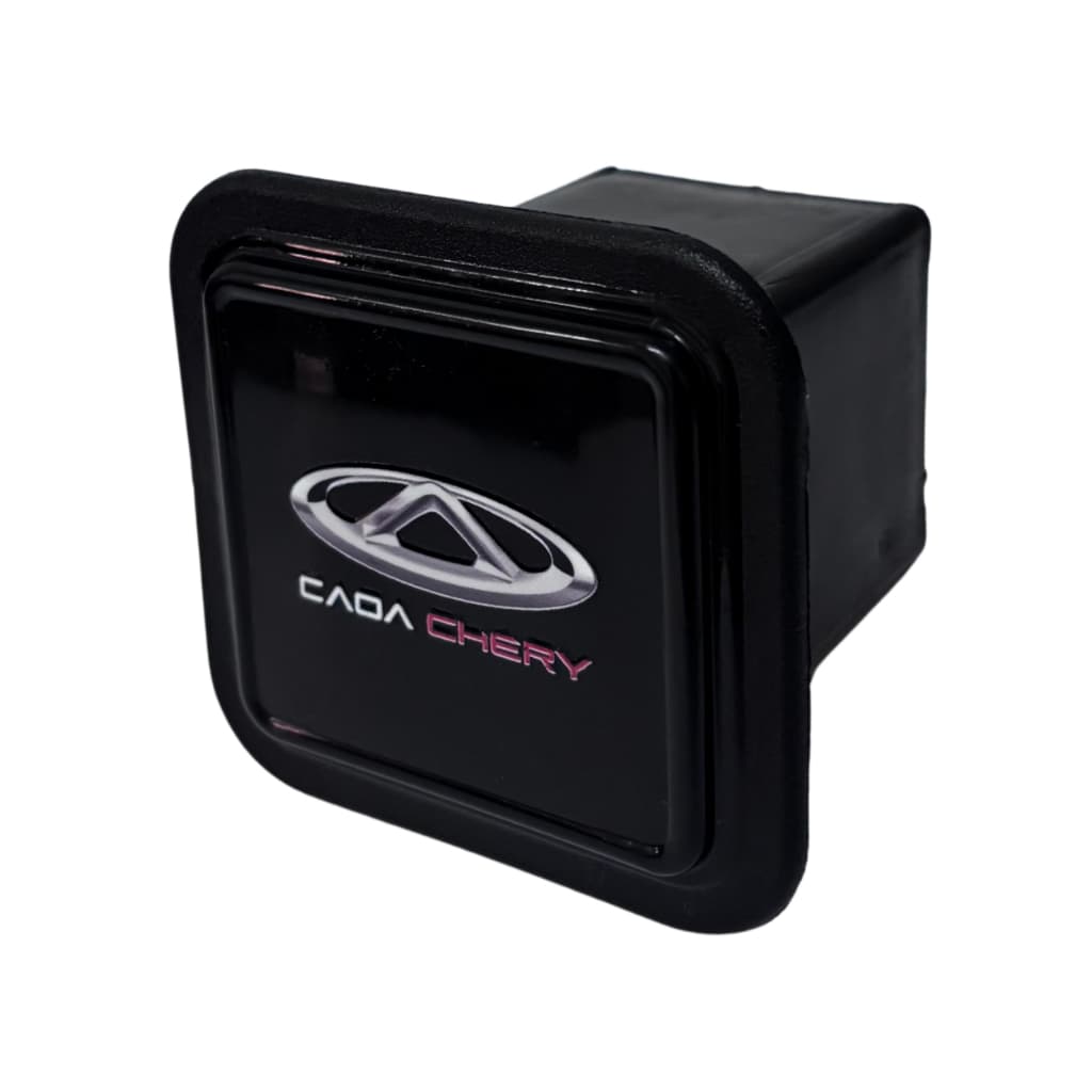 Tampa Capa Engate Removível Carro Caoa Chery 5x5cm Plástico Preto Premium