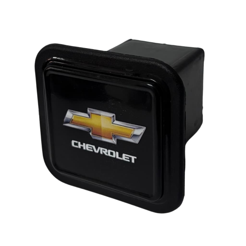 Tampa Capa Engate Removível Chevrolet 5x5cm Plástico Preto Premium