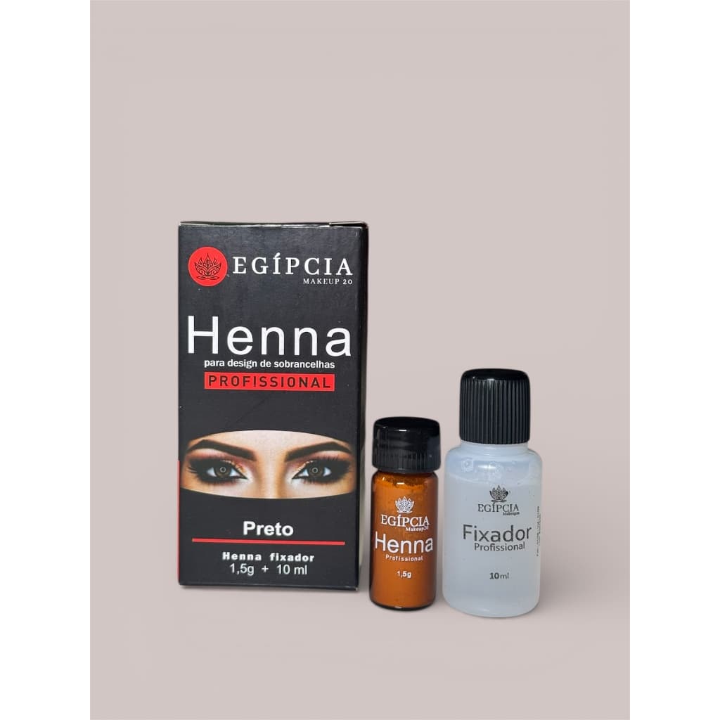 Henna Profissional para Sobrancelhas + Fixador - Egípicia