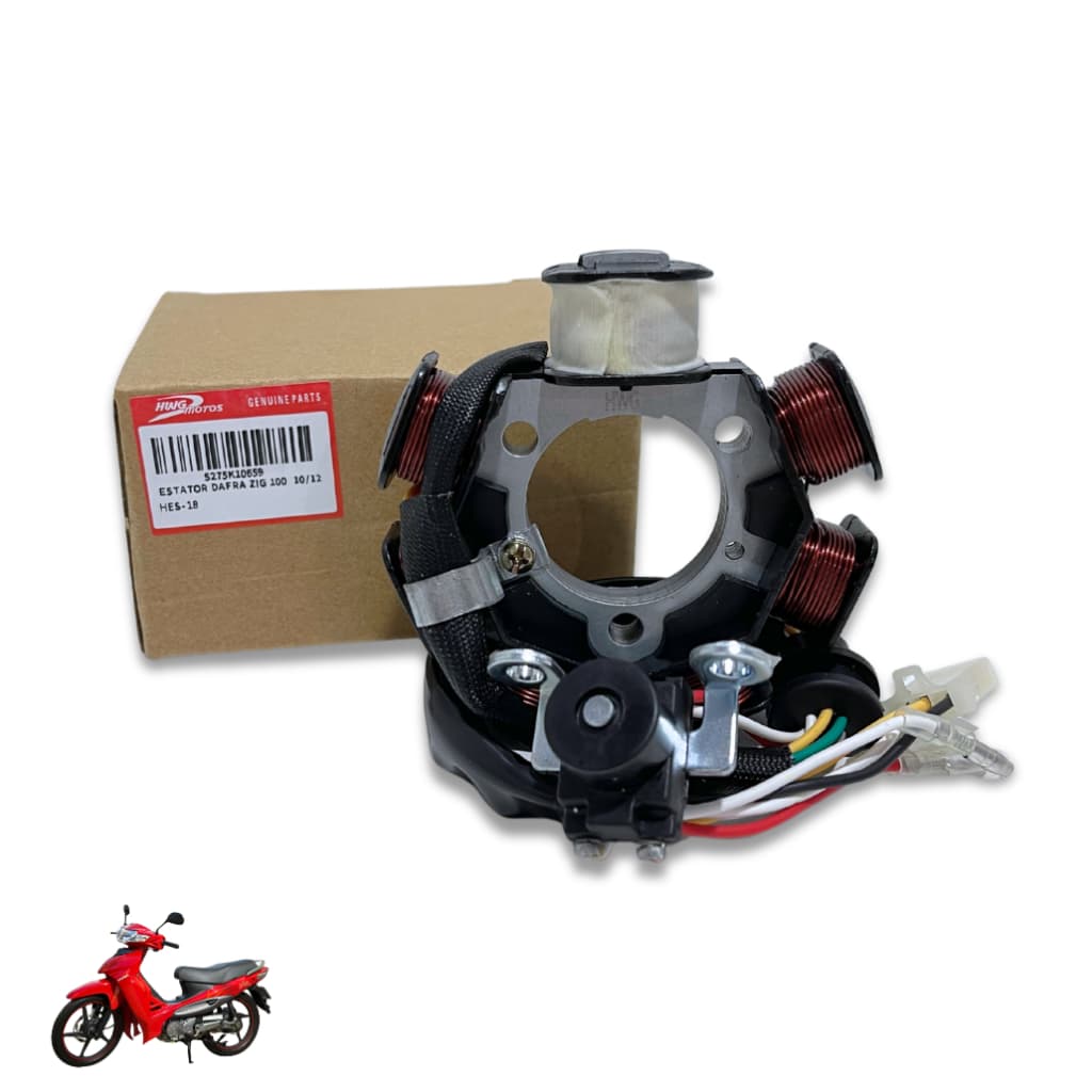 Estator Magneto Dafra Zig 100 2010-2012 C/ Bobina de Pulso