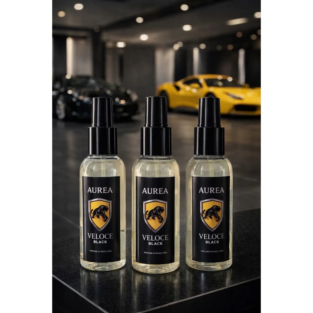 KIT 3 PERFUMES AUTOMOTIVOS 120ML - AUREA - PERFUMARIA FINA - ALTA FIXAÇÃO, ALTO RENDIMENTO E DESEMPENHO - PERF DE NICHO