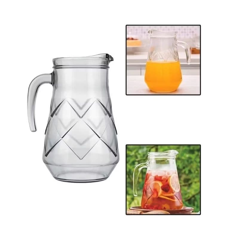 Jarra de Vidro Maracatu 1,5 Litros para Bebidas Frescas e Refrescantes Ideal para Festas e Eventos
