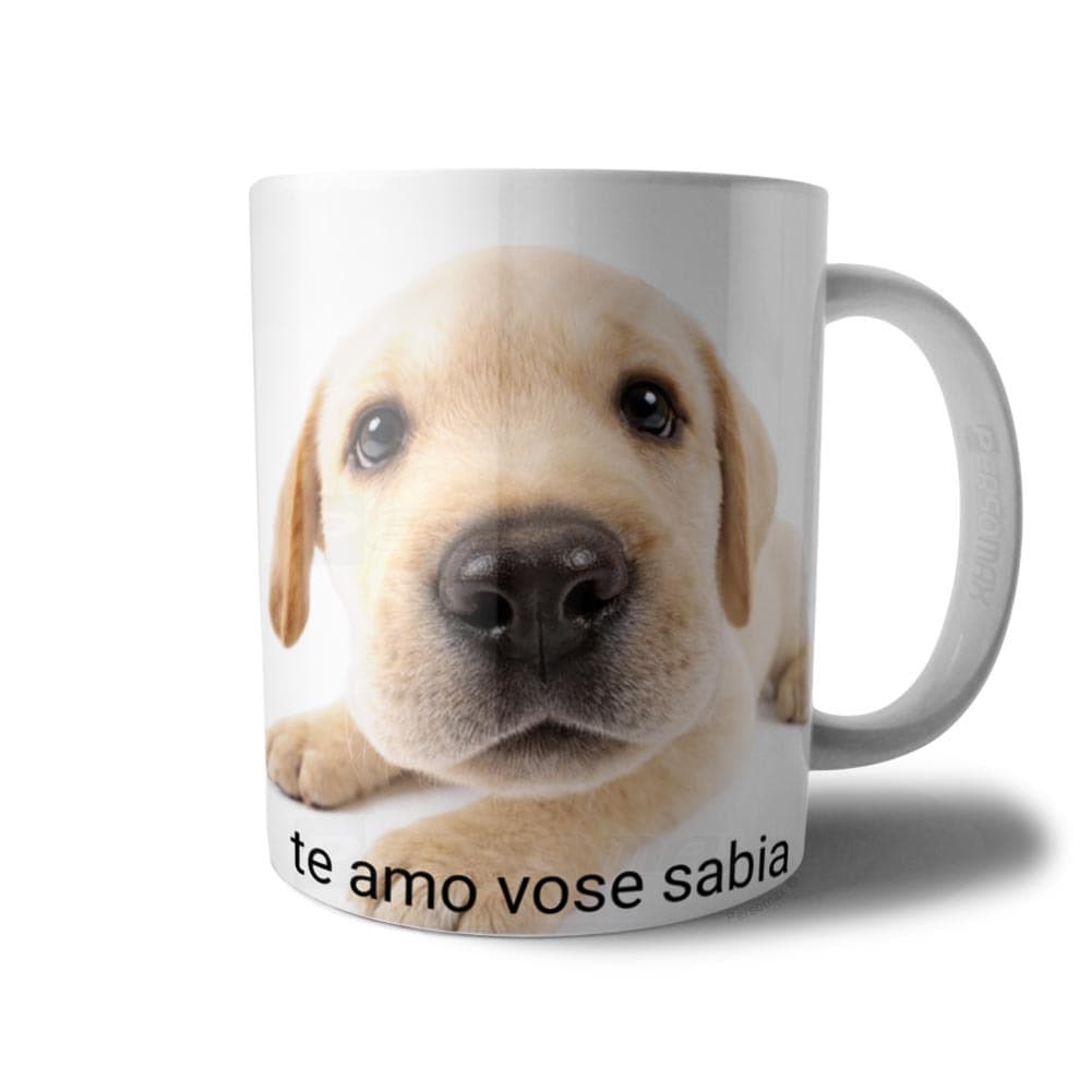 Caneca Meme Doguinho Fofo Recado Importante Te Amo Você Sabia Xicara Cachorrinho Meme Figurinha Zap