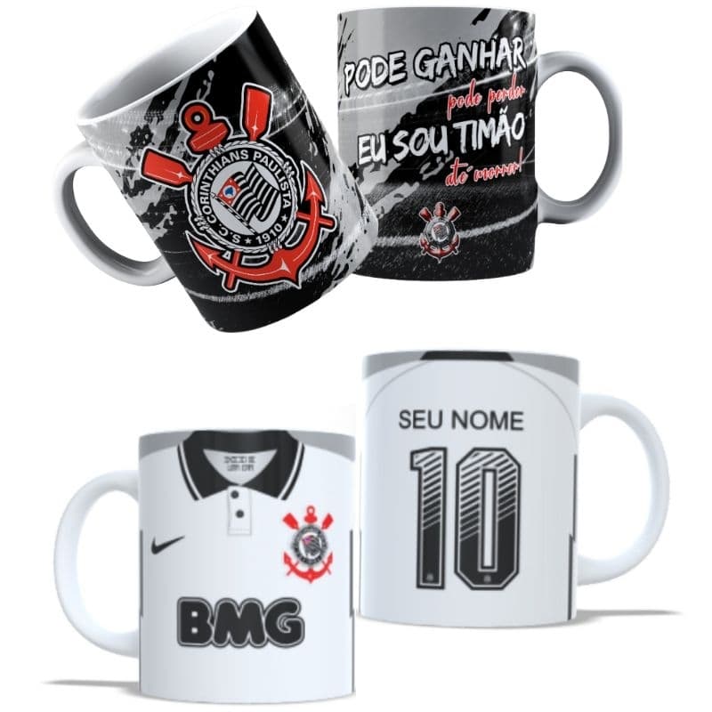 Caneca Time Corinthians Personalizada Vários Modelos