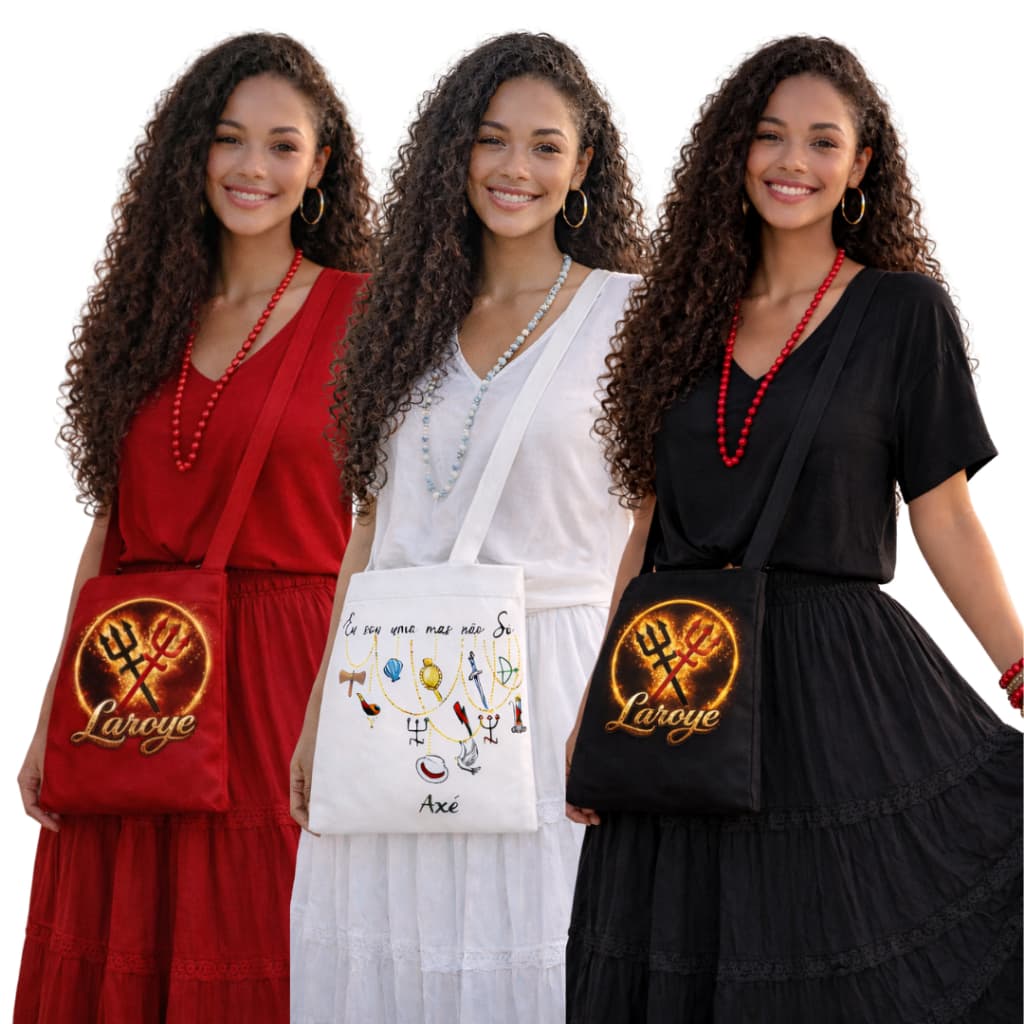 Bolsa Cambone Estampada Umbanda e Candomblé Premium Luxo