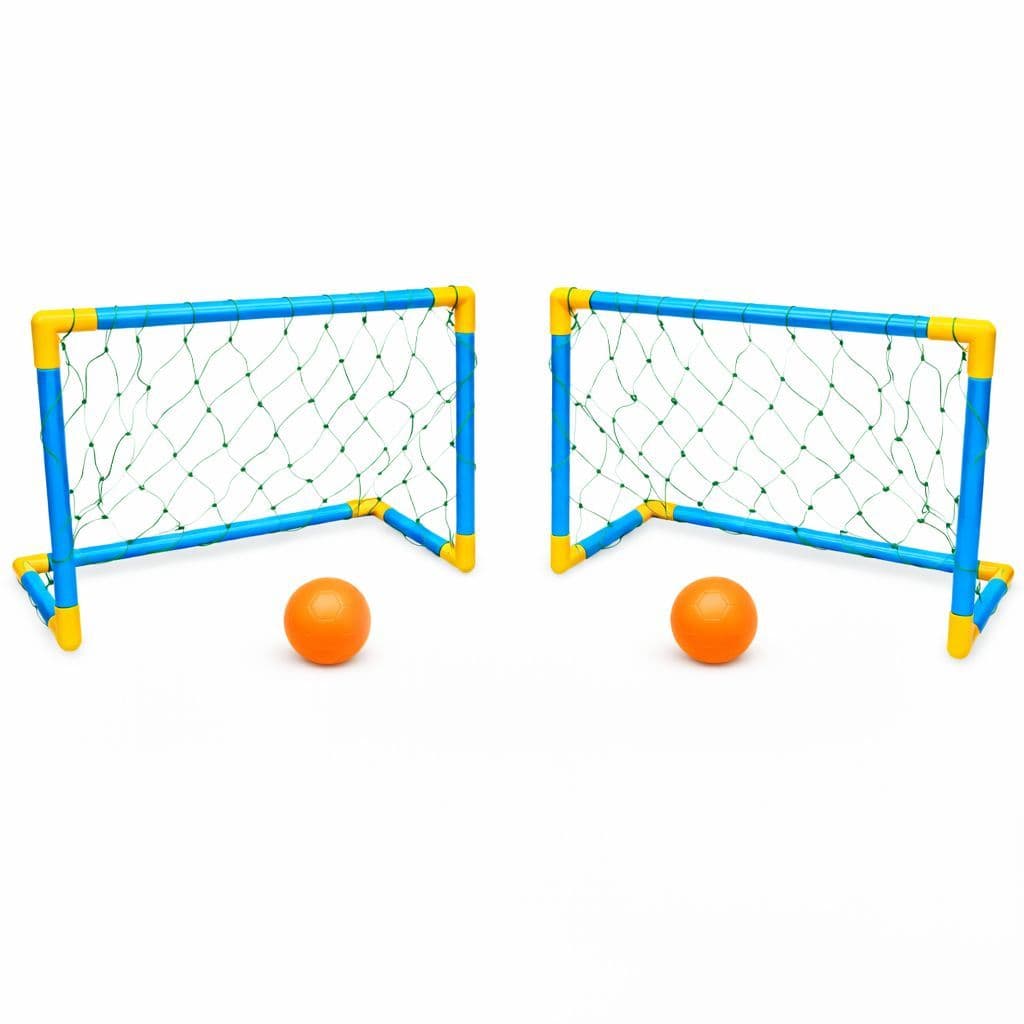 Kit 2 Mini Traves Golzinho De Futebol Infantil Rede E Bolas