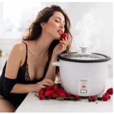 Panela Arroz Eletrica Automatica Capacidade 1,3 Litros Voltagem 220v Branca Multifuncional