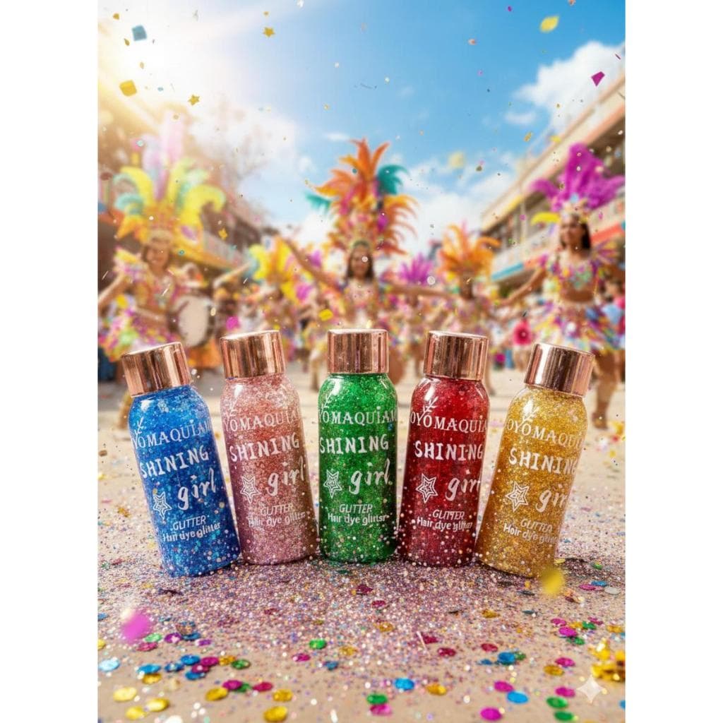 Glitter em Gel Facial e Corporal Holográfico Maquiagem Carnaval Bloquinho
