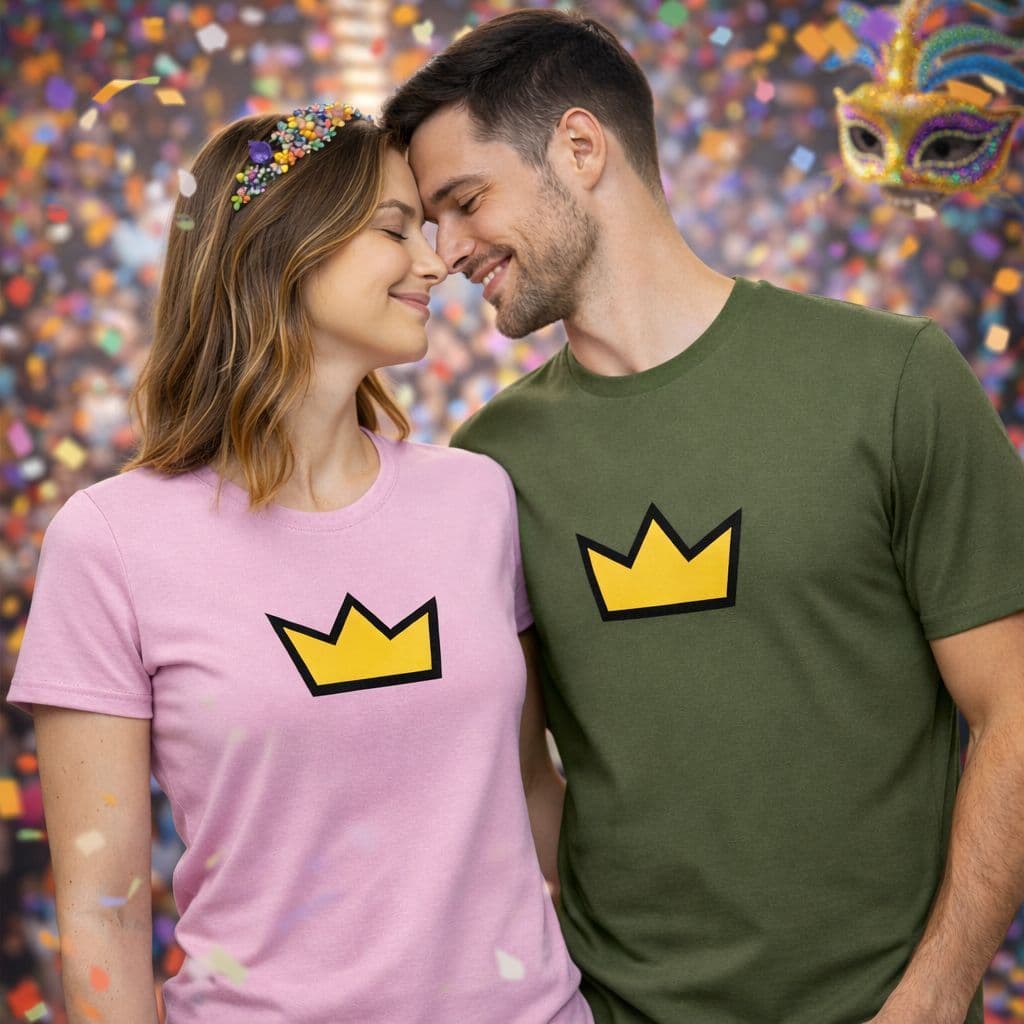 Kit Camisetas Casal Padrinhos Magicos Carnaval Verão Desenho Masculino e Feminino