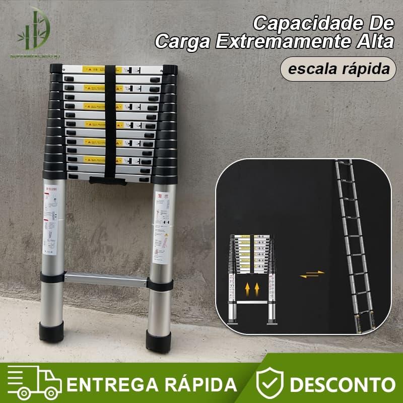 Escada Reta Alumínio Telescópica 9/13 Degraus - ótima qualidade