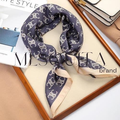 Lenço Feminino Estampado Barato Cetim Seda 90x90 cm Leopardo