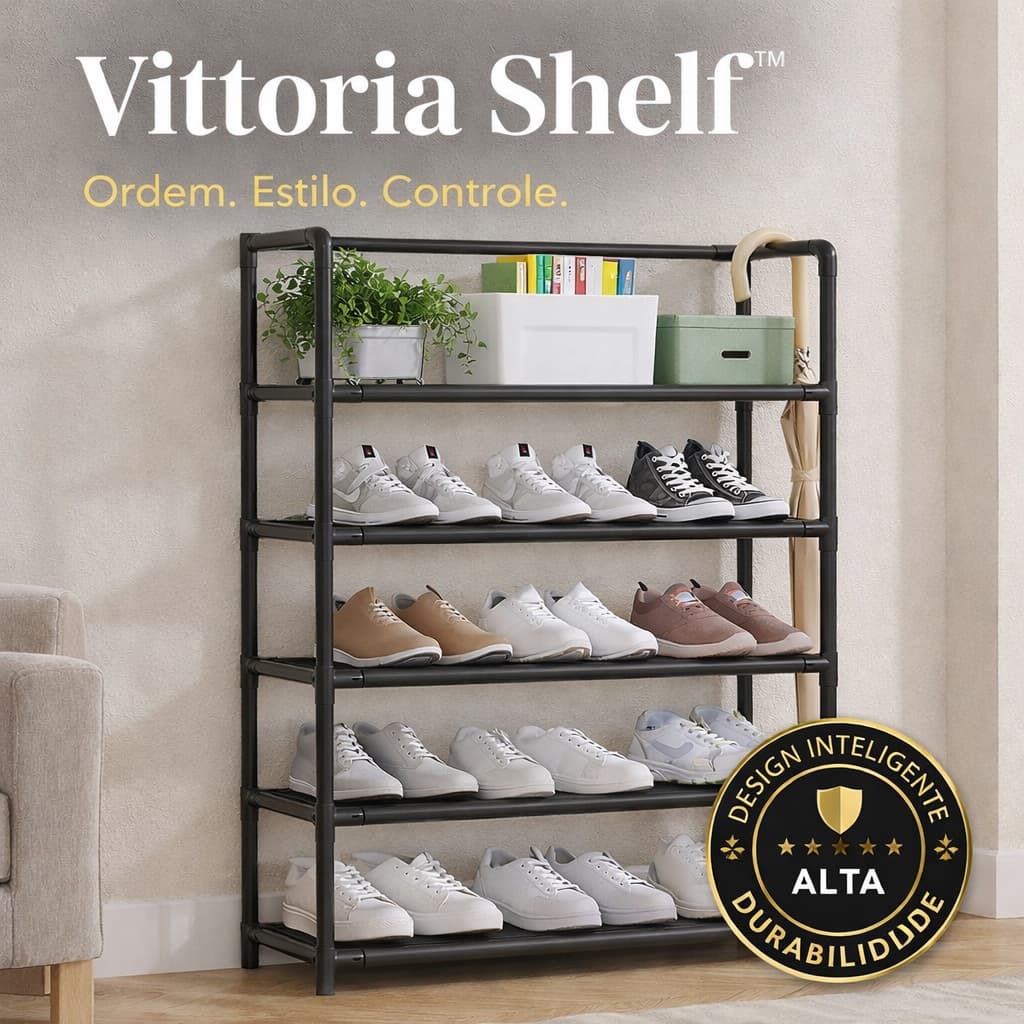 Estante Organizador Decorativa 5 Nichos Armazenamento Sala Escritório Quarto