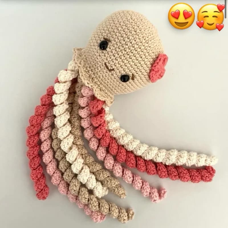 Polvo Amigurumi bebe naninha/terapeutico