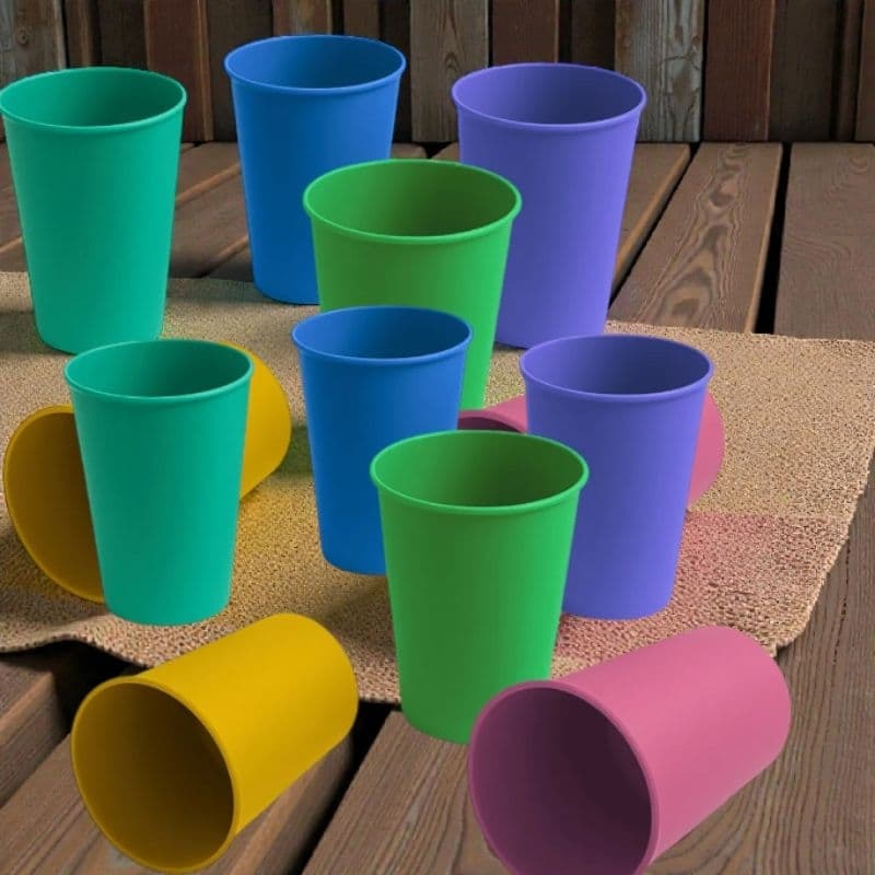 Kit 20/40/60/80 Copos Plásticos Reutilizáveis Resistentes 200ml – Casa, Festa e Eventos