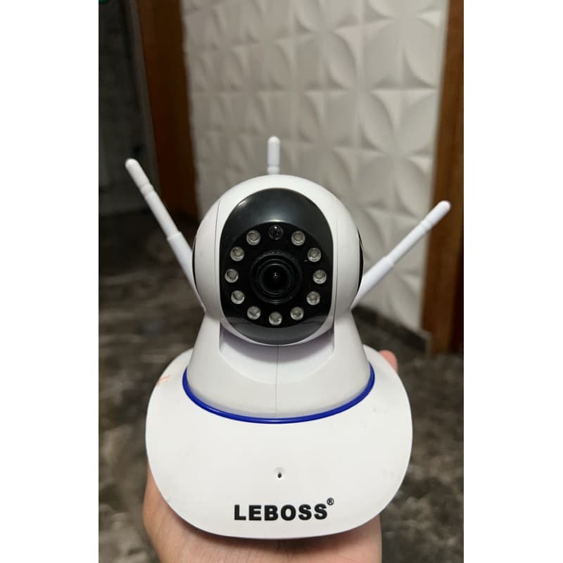 Câmera De Segurança Wifi Ip Leboss Lb-ca128 Robo 3 Antenas Hd Visão Noturna 360 Babá Eletrônica