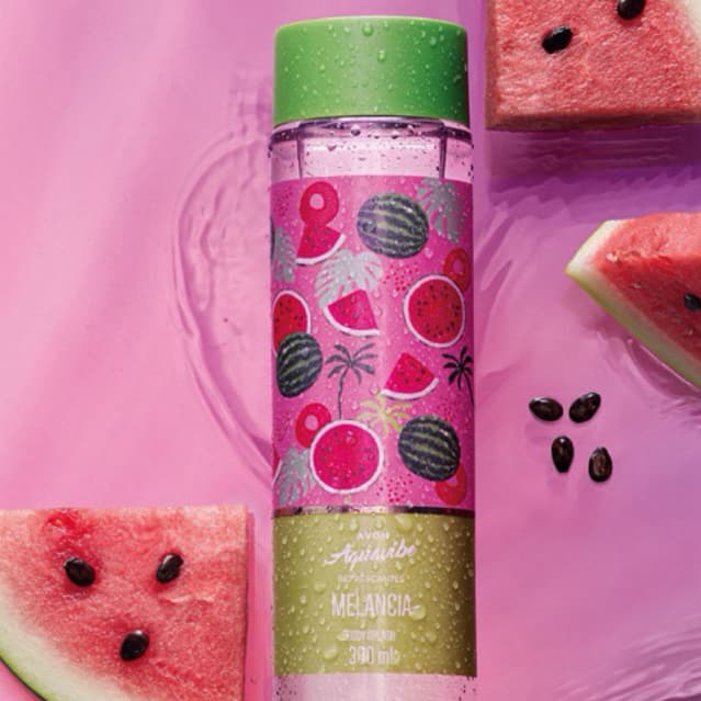 Body splash feminino melancia acquavibe Avon 300ml refrescante frutal floral