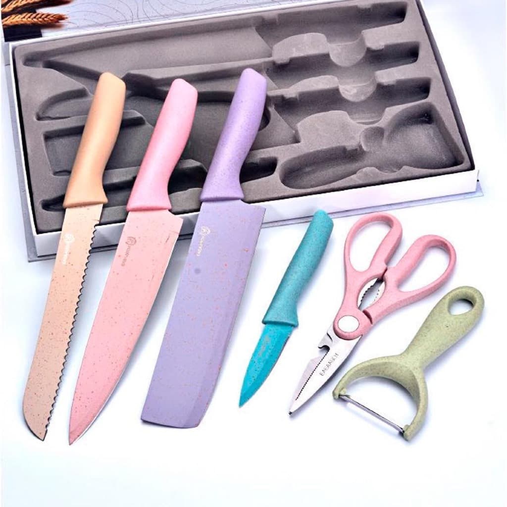 Jogo Kit Facas 6 Pçs Profissional Premium Moderno