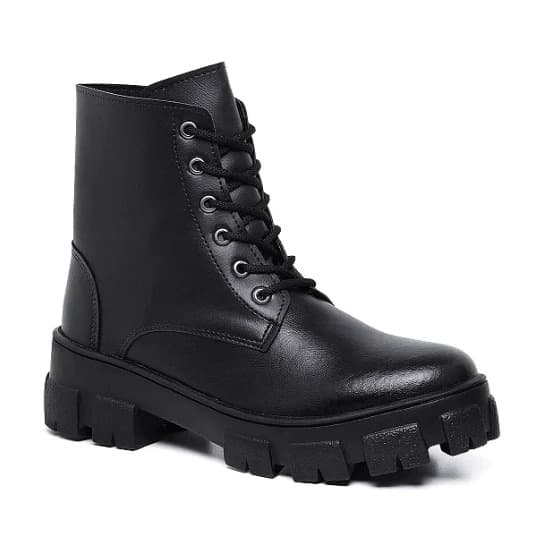 Bota Feminina Tratorada Chealsea + Coturno Militar Bota Blogueira Tratorada