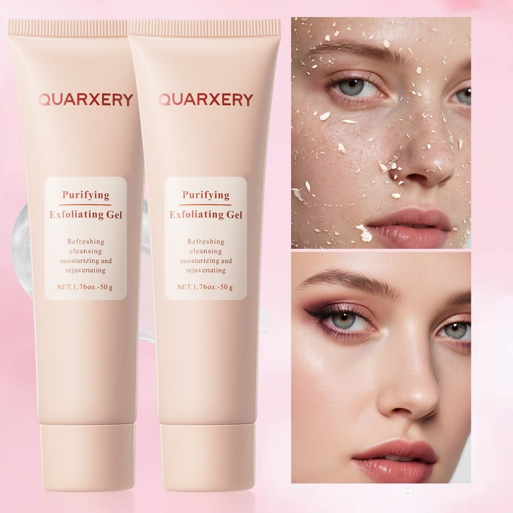 QUARXERY Gel Exfoliante Rosto & Corpo – Limpeza Profunda, Clareamento, Remoção de Pontos Negros e Brancos 2unidades
