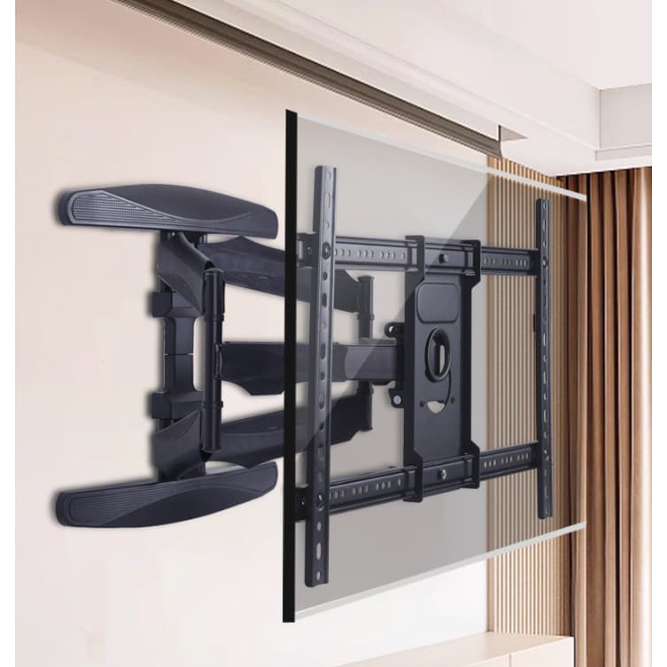 Suporte Tv Grande Gigante Articulado 55 A 85 Reforçado Giant Preto Suporte De Parede