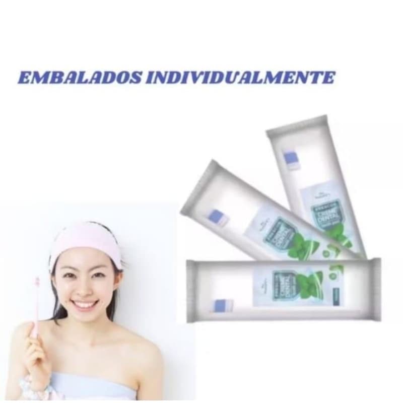 Kit Dental - Escovas de Dente e Creme Dental Sachês 3g Modelo Hotelaria.