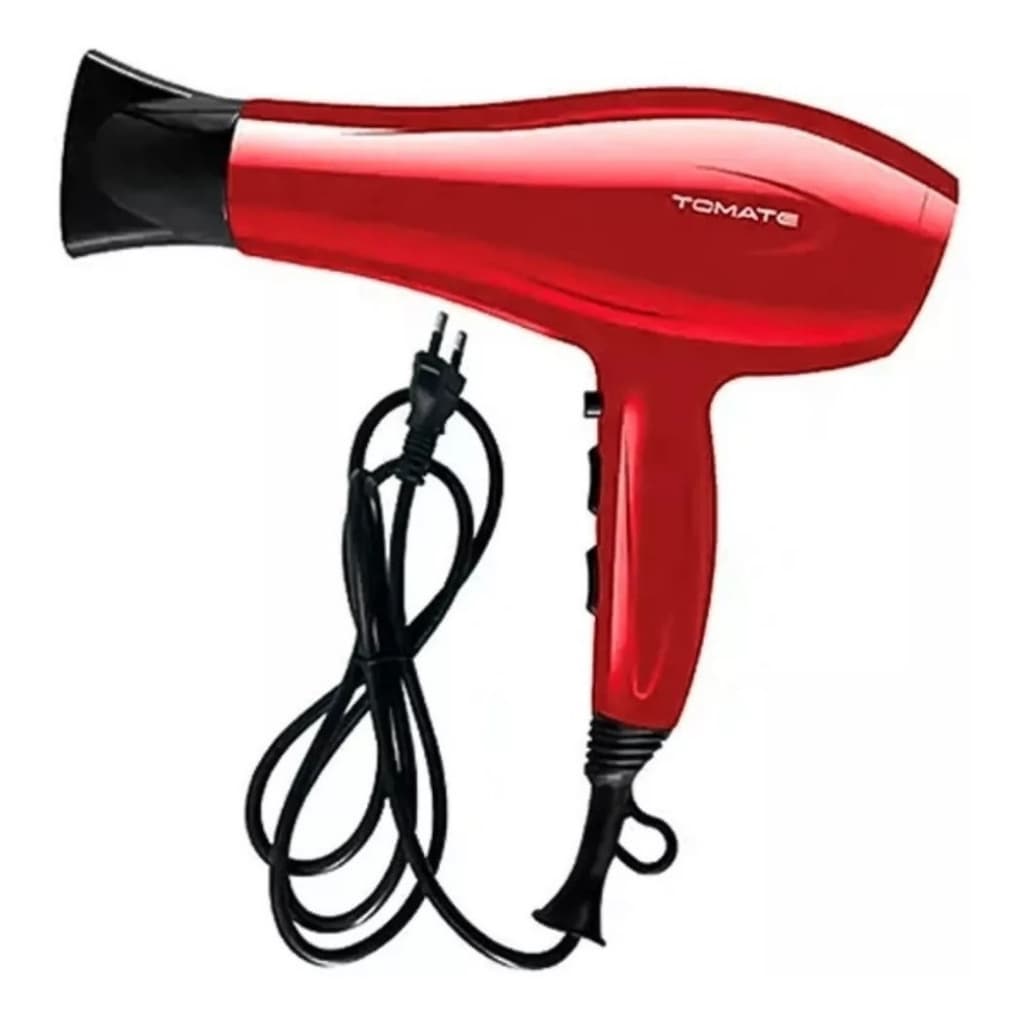 Secador de Cabelo Profissional 1900W de Potência Turbo 3 Temperaturas 2 Velocidades Iônico Com Bico