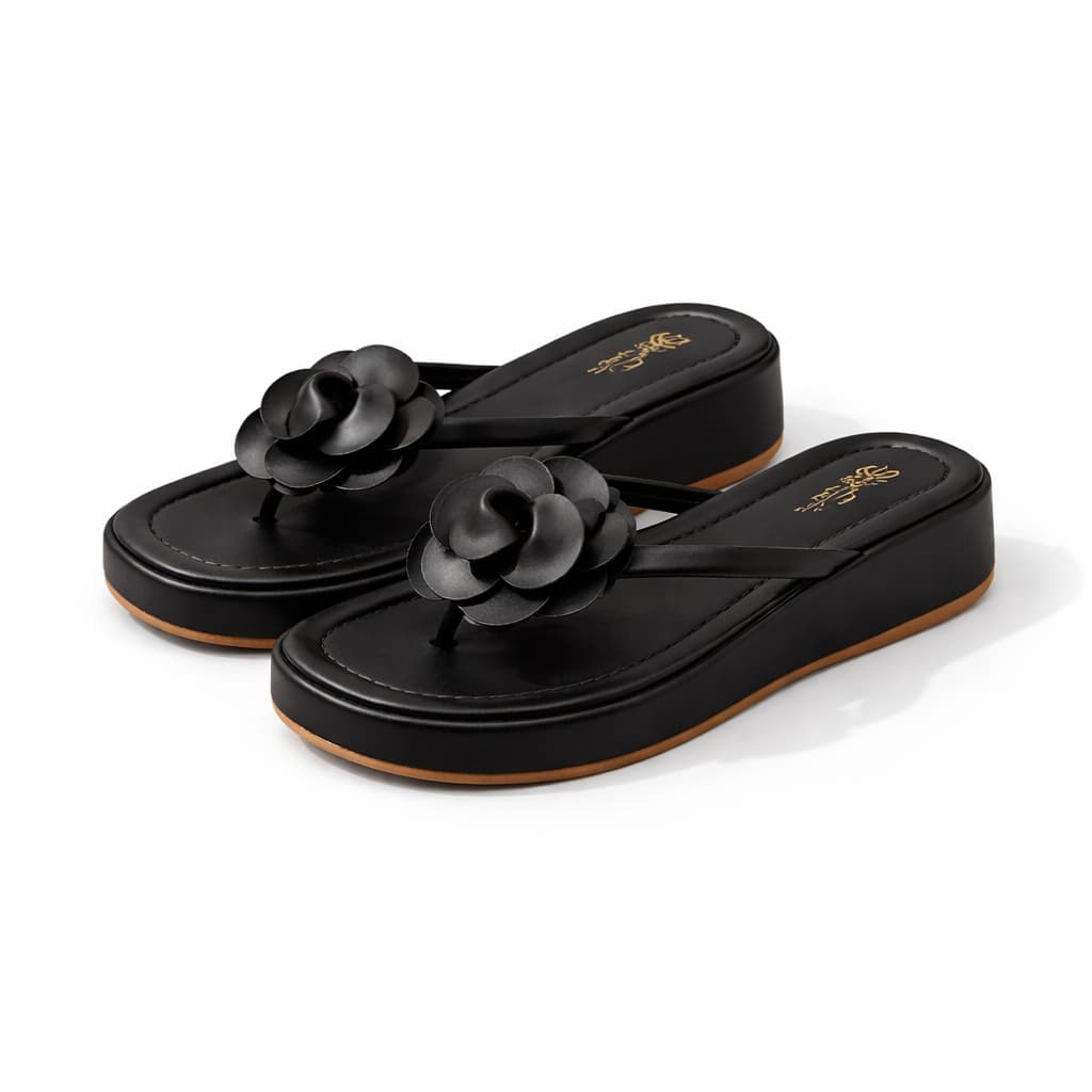 Sandalia Feminina Rasteirinha Flor Leve e Confortavel