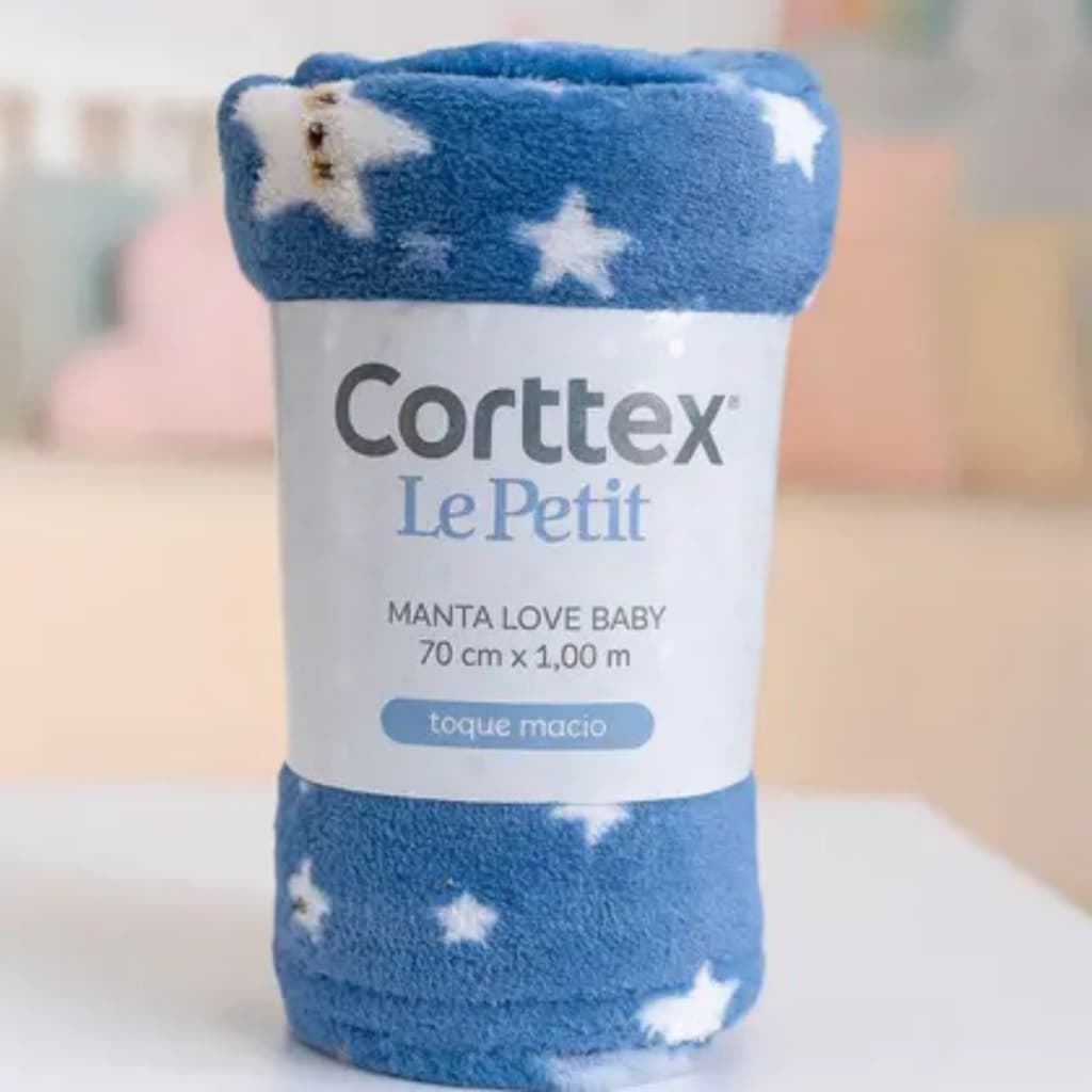 Manta Bebê Corttex Le Petit 70x100cm Cobertor Infantil Toque Macio Fofinho Berço Carrinho