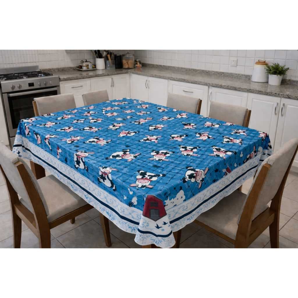 Toalha de Mesa Térmica Estampa Vaquinha Impermeável Antiderrapante Proteção Térmica Cozinha Lavável Decorativa